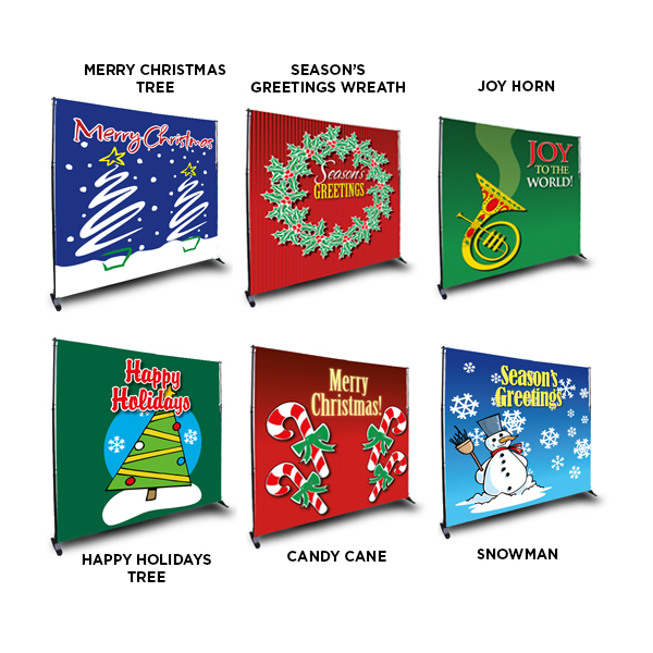 8' x 8' Holiday Adjustable Backdrops